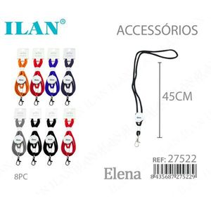 Cordón Personalizado ILAN de 45 cm con Clip para Tarjeta de Identificación, Accesorio Elena, 8 Piezas - Product Image 3