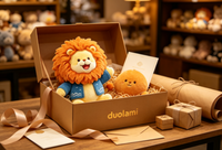 Peluche Lion Doux et Moelleux, Poupée Animale en Peluche pour Cadeau Promotionnel, Peluche Personnalisée