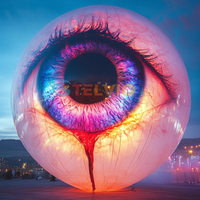 Modèle de globe oculaire gonflable géant pour la décoration de scène, idéal pour les soirées en boîte de nuit et les événements festifs