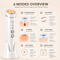 Nueva Máquina Facial Portátil Recargable, Masajeador Facial de 6 Modos, Frío y Calor, Reafirmante, Iluminador, Cuidado de la Piel, Antienvejecimiento, Dispositivo de Belleza