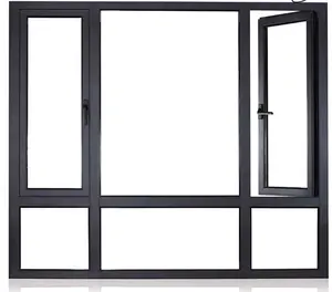 Custom Color Simple Design Aluminum Sliding Window Double Glass Casement Style with Best Price