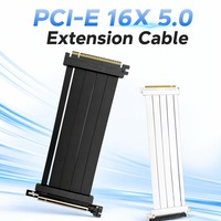 Câble Riser PCIe 5.0 Gen5 X16 pour Carte Graphique, Cordon d'Extension 12V 36W avec Noyau en Cuivre TPE, Contacts Plaqués Or, Blindage EMI pour Serveur PC
