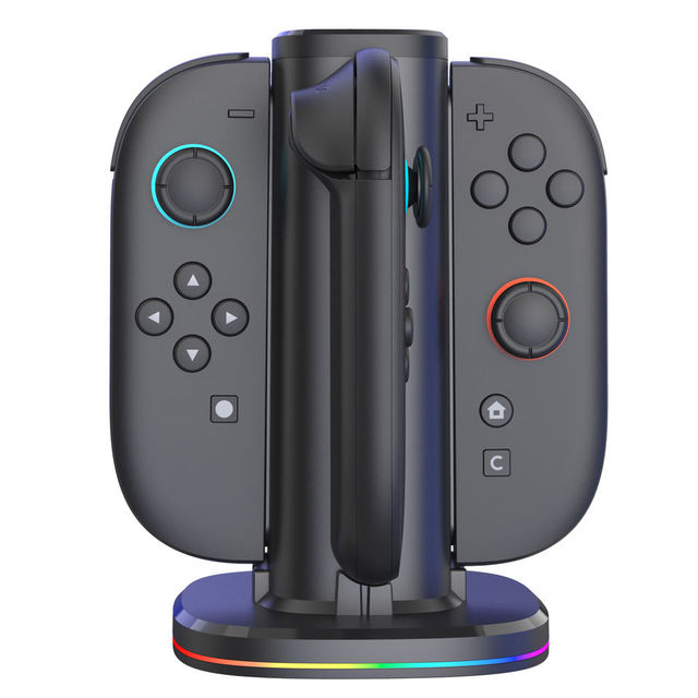JYS High-Speed Wireless RGB Magnetic Charging Stand for Joy-Con with Fast Charging Vertical Stand ABS+PCBA Material