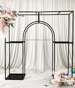 Telón de fondo de arco de boda de Metal negro de alta calidad suministros de boda de estilo moderno recién llegado decoración de boda - Product Image 2