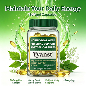 Capsules de soutien physique en gélules souples – Complément à base de plantes Horny Goat Weed – Mélange d'herbes pour aider à maintenir l'énergie quotidienne et l'activité des hommes actifs – OEM - Product Image 6