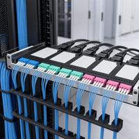 Module cassette MPO/MTP vers LC Duplex personnalisé 8F/12F/16F/24F OM3 OM4 OM5 pour câblage de rack de réseaux de centres de données à haute densité