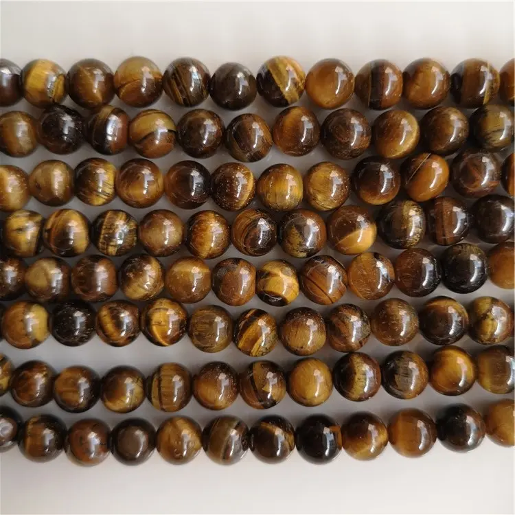 8ミリメートルNatural Round AAA Tiger Eye Agate Loose Stone Beads