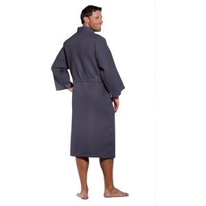 ชุดคลุมอาบน้ำคิโมโนผ้าวาฟเฟิลสำหรับผู้ชาย ผ้าฝ้าย 100% เนื้อนุ่ม น้ำหนักเบา ชุดนอน ชุดคลุมอาบน้ำจากไม้ไผ่สำหรับผู้ชาย ผลิตจากโรงงานเสื้อผ้าเวียดนาม - Product Image 3