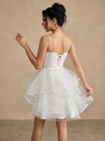 Robe de mariée personnalisée, robe de mariée grande taille, robe de mariée courte à sequins, robes magnifiques, robe de fête prénuptiale, robe blanche