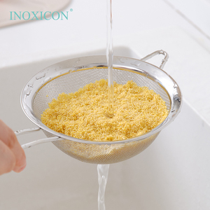 Passoire à farine en acier inoxydable pour <span class=keywords><strong>cuisine</strong></span>, <span class=keywords><strong>tamis</strong></span> à thé fin, filtre à huile en maille métallique, durable, multifonctionnel, pour usage domestique - Product Image 4