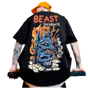 Camisetas de algodón para hombre al por mayor, de manga corta, con relieve 3D personalizado, anti-bolitas, de secado rápido, tallas grandes - Product Image 1