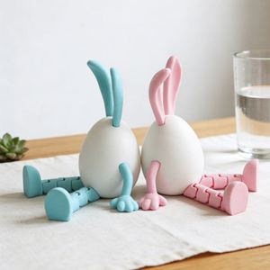Nuovo Modello di Uovo di Coniglio Stampato in 3D, Giocattolo Pasquale per Bambini, Divertente e Flessibile, Angelo e <span class=keywords><strong>Diavolo</strong></span> in Cristallo, Giocattolo Uovo di Pasqua Stampato in 3D - Product Image 3