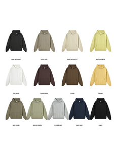 Sweat à capuche unisexe personnalisé avec logo du fabricant, épais, de haute qualité, en coton bouclette, coupe oversize, épaules tombantes, pour homme - Product Image 5