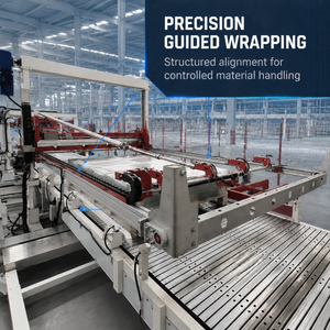 Machine de laminage de film pour palettes à haute efficacité, système de convoyeur modulaire compatible avec l'équipement de palettisation frontale - Product Image 5
