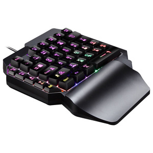 Một tay RGB có dây bàn phím cơ khí mini chơi Game bàn phím Clavier Gamer gamee sem fio teclado inalambrico PC chơi Game bàn phím - Product Image 5