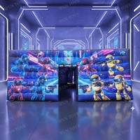 Escape Free Roam 9D, tente multijoueur gonflable, salle de réalité virtuelle VR, arène de tir pour expérience de jeu d'évasion dans un centre commercial
