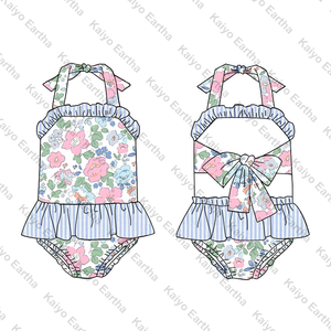 Bañador de manga larga para niñas pequeñas y bebés, traje de baño personalizado - Product Image 5