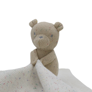 Adults and Kids Cotton Knitted Rabbit Baby <b>Blanket</b> with Hook Edge PP Cotton Filling & Mesh Lining for Birthday & Stress Relief - Product Image 4