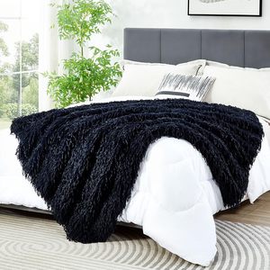 Couverture en fausse fourrure bleu marine Zhengtai Home Decor Knit 850GSM, vente en gros - Product Image 5