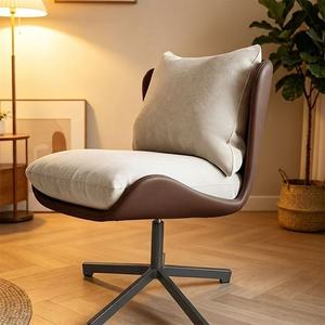 Sillón Moderno Individual Tapizado, Sillón de Descanso Giratorio para Sala de Estar o Balcón - Product Image 4