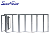 Superhouse Fournisseur de portes et fenêtres en aluminium Porte pliante d'angle Porte pliante personnalisée avec quincaillerie de haute qualité