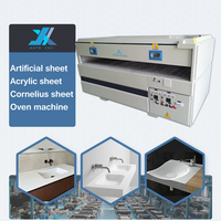 JX AUTO manuel CNC Corian feuille pour évier chauffage four machine pour salle de bain fabrication