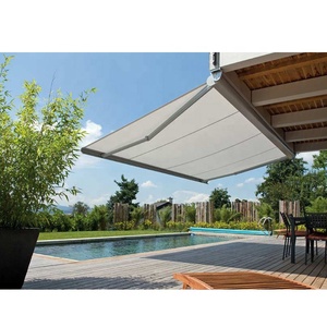 Sombrilla impermeable para exteriores resistente al viento, <span class=keywords><strong>brazo</strong></span> plegable de aluminio de alta resistencia para terraza, <span class=keywords><strong>toldo</strong></span> <span class=keywords><strong>retráctil</strong></span> personalizable para tienda - Product Image 5