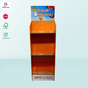 Hiện đại 3 tầng gấp <span class=keywords><strong>Rack</strong></span> hiển thị dễ dàng lắp ráp cyj tông sóng <span class=keywords><strong>Kraft</strong></span> Craft bán lẻ giấy hiển thị cho chai rượu vang - Product Image 3