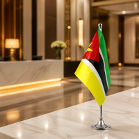 Promotion à bas prix : Drapeau de table du Mozambique 14*21cm, solide et durable, vente en gros