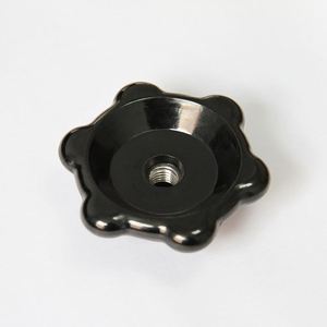 Poignée étoile en bakélite noire à trou traversant, bouton de serrage à sept coins pour tiroir, commode, armoire - Product Image 2