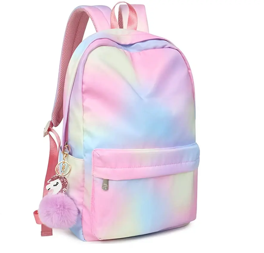 Waterproof Lightweight Large capacity colorful girls School Backpack bag for toddlers and children