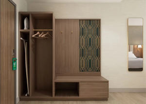 Ensemble de meubles de salon et de chambre à coucher pour appartement 5 étoiles moderne, lit en bois avec canapé, fauteuil, table basse pour l'hôtellerie commerciale - Product Image 6