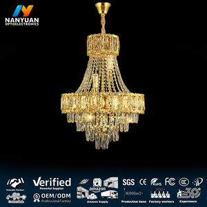 Lámpara de Techo Moderna de Lujo con Cristales, Lámpara Colgante LED Chapada en Oro <span class=keywords><strong>para</strong></span> <span class=keywords><strong>Comedor</strong></span> - Product Image 1