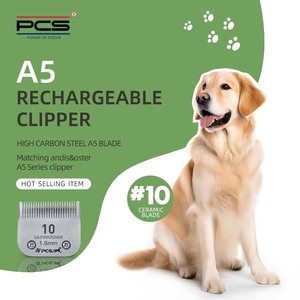 Kit de tondeuses à poils pour chiens A5 à 2 vitesses, tondeuses à poils pour animaux de compagnie sans fil professionnelles avec lames détachables 7F 10 #   30 #   Lames - Product Image 6