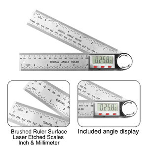 Règle d'<span class=keywords><strong>angle</strong></span> de rapporteur à affichage numérique en acier inoxydable pour la mesure du travail du bois, outil de mesure d'<span class=keywords><strong>angle</strong></span> - Product Image 5