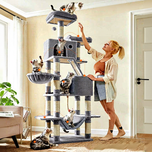 Grand arbre à chat de 81,1 pouces avec 13 poteaux à gratter - Product Image 2