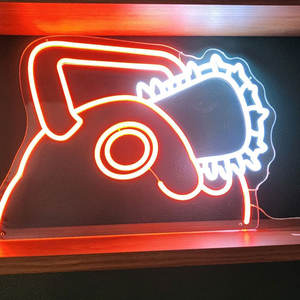 Lampe de salle de jeux géante personnalisée amusante avec un chien diabolique, néon LED, dessin animé kawaii, personnage d'<span class=keywords><strong>anime</strong></span>, art mural, enseigne au néon pour la décoration de la chambre d'enfant, cadeaux - Product Image 2