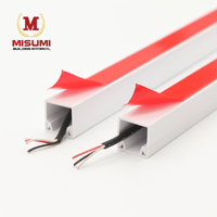 Matériaux de construction en plastique, gaine plate en PVC, design moderne, dos adhésif épaissi, installation apparente, Misumi DECT-1616