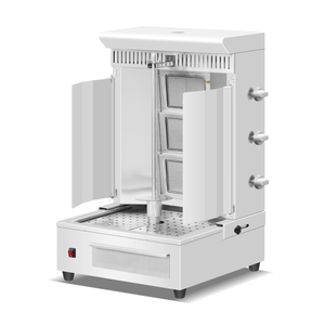 Machine à shawarma au gaz GPL commerciale pour <span class=keywords><strong>restaurant</strong></span>, équipement de grillade à kebab en acier inoxydable pour cuisine, avec valve et moteur de bonne qualité - Product Image 1