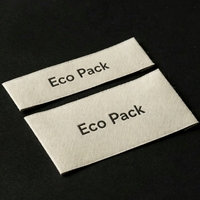 Étiquette tissée personnalisée de luxe avec logo de marque pour accessoires vestimentaires, étiquette tissée avec différents matériaux
