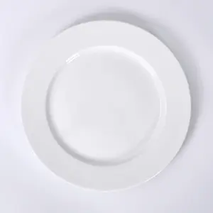 酒店餐盘白色圆盘餐厅陶瓷餐盘