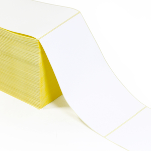 Étiquette thermique directe en papier glassine jaune 103mmx199mm, étiquette adhésive 103x199, étiquette thermique en accordéon pour expédition - Product Image 2