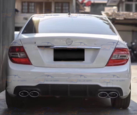 Pare-chocs de voiture en gros pour Mercedes Benz W204 classe C mise à niveau C63 amg carrosserie diffuseur arrière jupe latérale capot phares feux arrière