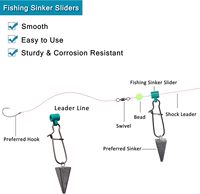 Heavy Duty Sinker Slides Duo Lock Snaps 25PCs Línea de pesca de alta resistencia Sinker Slider Swivel Snap Tackle Box Kit -Test: 220LB