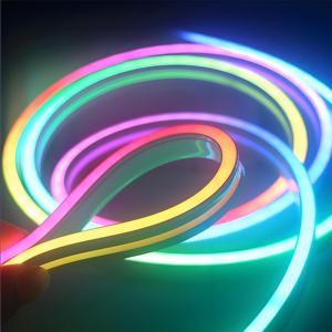 Segni al Neon RGB DC12V 24V indirizzabile RGB WS2811ic striscia <span class=keywords><strong>LED</strong></span> flessibile 6*<span class=keywords><strong>12mm</strong></span> IP65 IP67 5M 10M segnaletica al Neon personalizzata segno luminoso