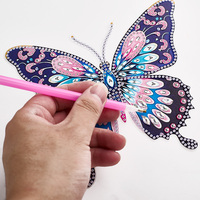 Kit de peinture diamant 3D créatif, peinture diamant 3D papillon, artisanat, jouet fait main pour enfants, cadeaux de vacances, décoration de la maison