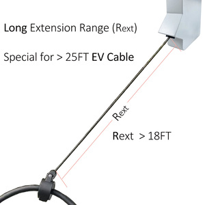 Système de gestion des câbles de chargeur de véhicule électrique pour garage résidentiel de niveau 1/2, montage au plafond, enrouleur de câble rétractable, enrouleur de câble - Product Image 3