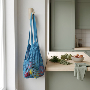 Bolsa de Compras de Malla de Algodón Premium con Asa Larga, Ligera, para Mercado y Productos Frescos, Suministro OEM - Product Image 1