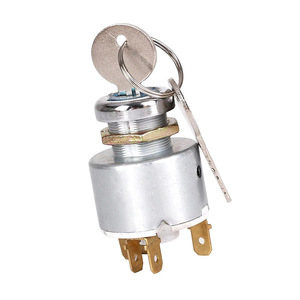 Interrupteur d'allumage de moto 12V avec clé, cylindre de verrouillage en métal pour motos, tracteurs, chariots élévateurs 956827 - Product Image 5