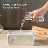 Humidificateur de bureau USB personnalisé avec logo Montagne enneigée – Cadeau promotionnel d'entreprise pour le bureau et la maison